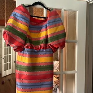 Antonio Melani x The Nat Note Puffed Sleeve Dress.